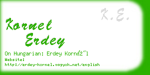 kornel erdey business card